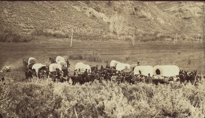 Mormonský emigrantský vlak, Echo Canyon, ca. 1870. od Charles William Carter