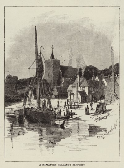 Miniaturní Holandsko, Benfleet od Charles William Wyllie