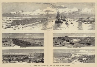 Válka v Egyptě, Pohledy na Suezský průplav od Charles William Wyllie