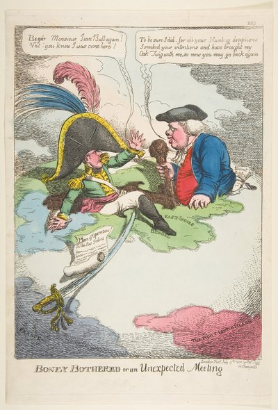 Boney Bothered or an Unexpected Meeting, 9. července 1808. od Charles Williams