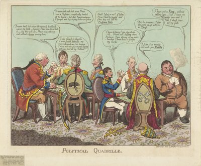 Politiek quadrille, 1806 Politická čtyřkolka (název na objektu) od Charles Williams