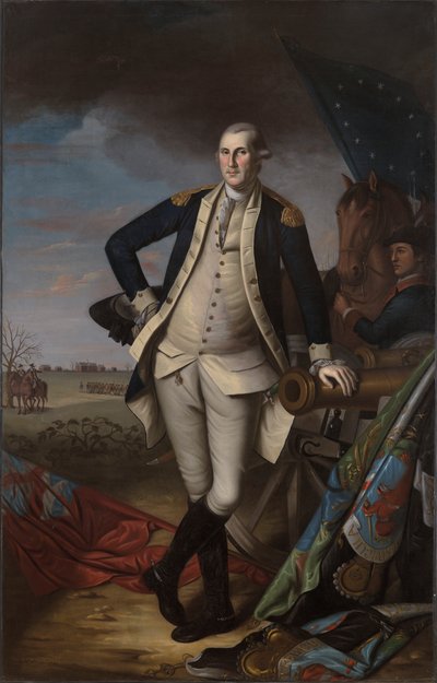 George Washington v bitvě o Princeton od Charles Willson Peale