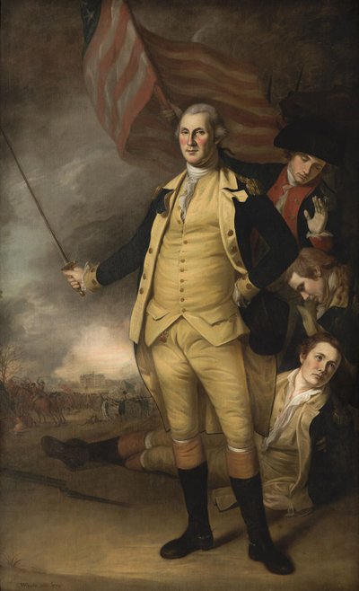 George Washington v bitvě u Princetonu od Charles Willson Peale