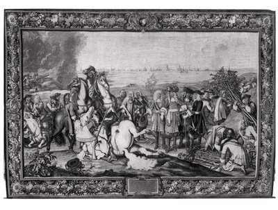 Ludvík XIV. (1638-1715) při obléhání Douai, červenec 1667, dílna gobelínů od Charles attr. to Le Brun