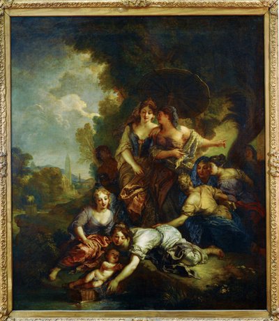 Moise sauve des eaux - Mojžíš se zachránil před řekou... od Charles de Lafosse