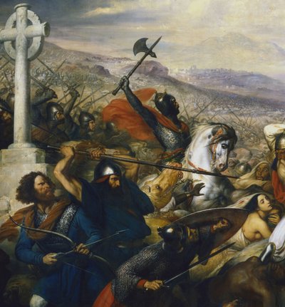 Charles Martel v bitvě u Tours (Detail) od Charles de Steuben