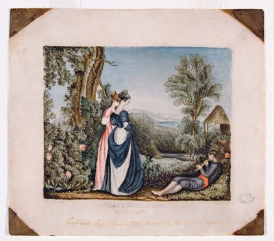 Bessy Bell & Mary Grey, 1830 (wc na papíře) od Charlotte Bronte