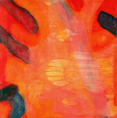 Clown Fish II, 1997 (olej a glazura na gesso desce) od Charlotte Johnstone