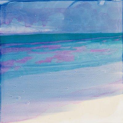 Turtle Beach, 2000 (olej na gesso) od Charlotte Johnstone
