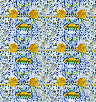 Ashmolean Museum Pattern Design, 2020 (štětec a pera) od Charlotte Orr