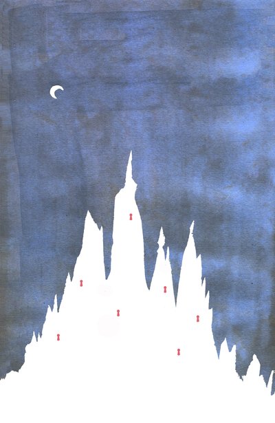 Modrovousův hrad, 2013 (inkoust a digitální) od Charlotte Orr