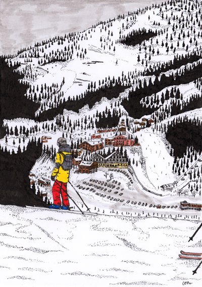 Hochfügen, 2020 (jemný papír na papíře) od Charlotte Orr