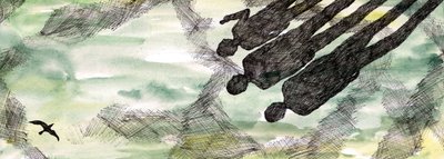 The Seagulls Tale, 2020 (pero a akvarel) od Charlotte Orr