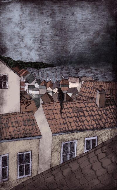 Under Milk Wood, 2013 (leptání suchou jehlou a digitální) od Charlotte Orr