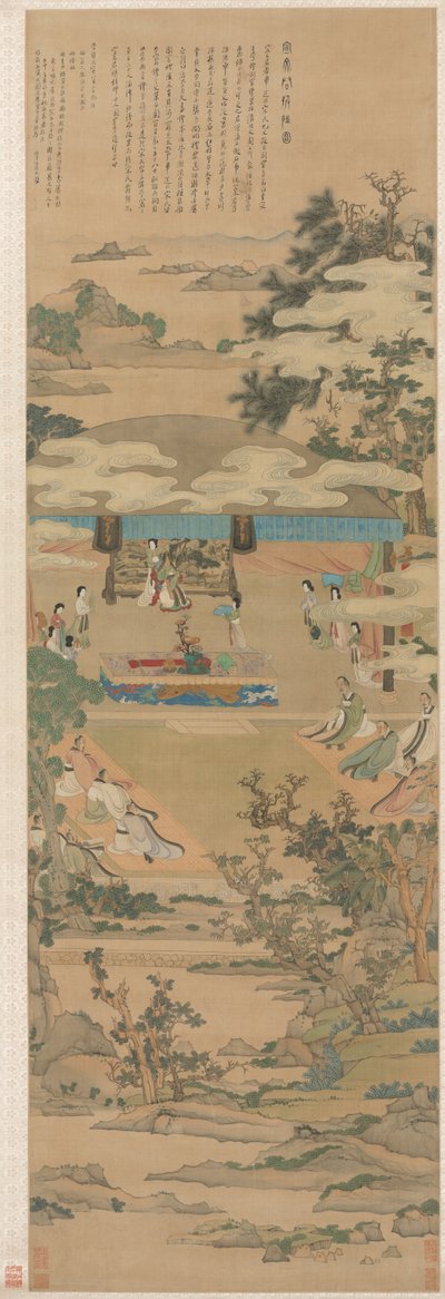 Lady Xuanwen dává pokyny k obřadům Zhou od Chen Hongshou