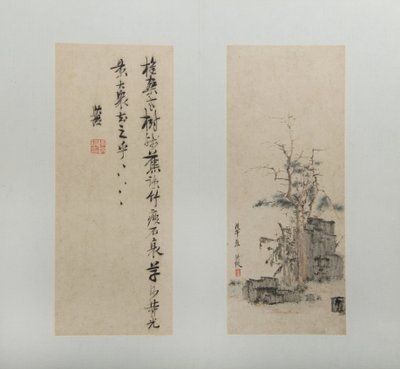 Krajiny, postavy a květiny, datované 1618-22. od Chen Hongshou