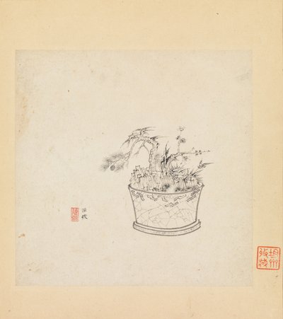 Různé studie, jeden list z roku 1619. od Chen Hongshou