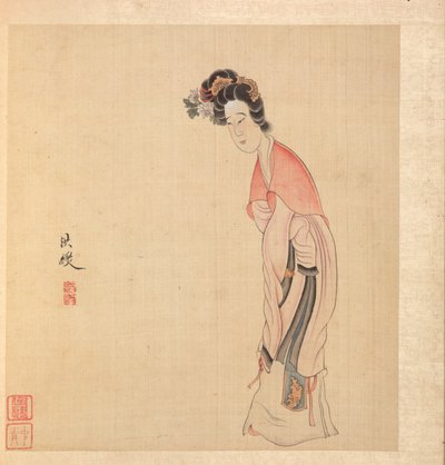 Obrazy podle starých mistrů: Dáma, 1598-1652. od Chen Hongshou