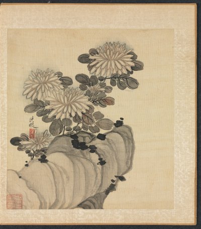 Obrazy podle starých mistrů: Chryzantéma a skála, 1598-1652. od Chen Hongshou