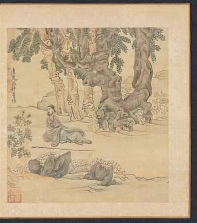Obrazy podle starých mistrů: Portrét Zhongqing v krajině, 1598-1652. od Chen Hongshou