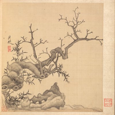 Obrazy podle starých mistrů: Skála, starý strom a bambus, 1598-1652. od Chen Hongshou