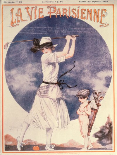 Obálka časopisu La Vie Parisienne, Žena na golfu od Cheri Herouard