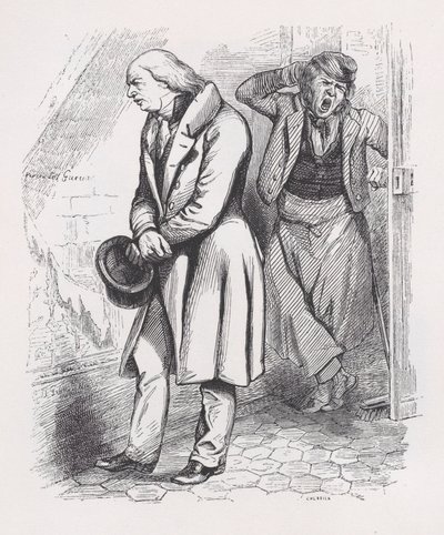 Podkroví z The Complete Works of Béranger, 1836. od Cherrier