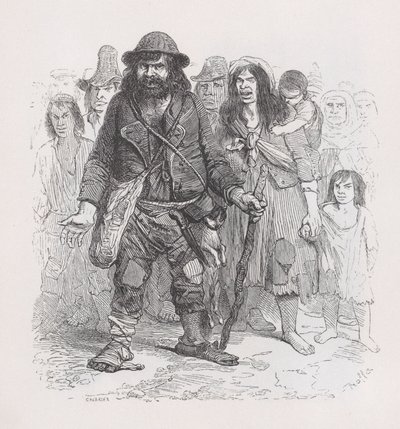 Cikáni z The Complete Works of Béranger, 1836. od Cherrier