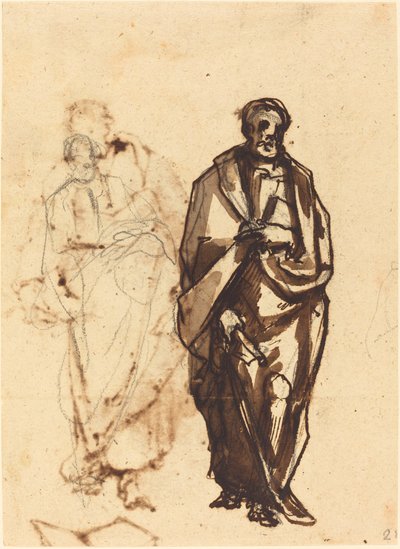 Zahalená postava s hůlkou od Cherubino Alberti