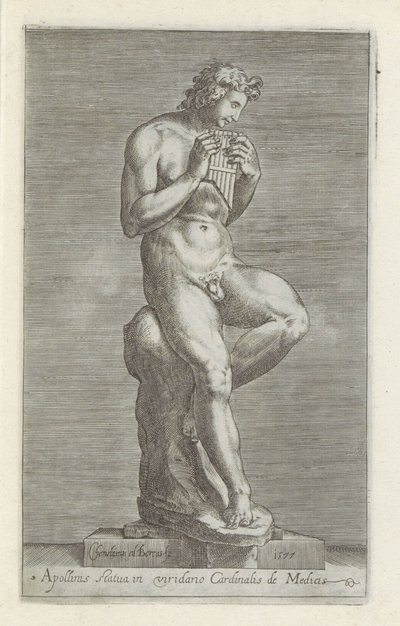 Sculptuur van Apollo Apollinis statua in viridario cardinalis de Medicis (title on object) Antieke sculpturen in Rome (series title) Antiquarum statuarum urbis Romae quae in publicis locis visuntur icones (series title)   1327943   cs       czech Successfu od Cherubino Alberti