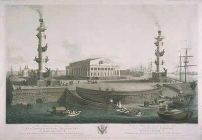 Pohled na kose Vasiljevského ostrova, 1810s od Chessky