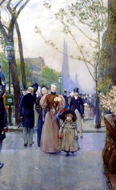 5th Avenue, neděle od Childe Frederick Hassam