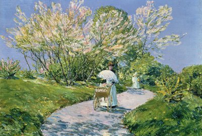 Procházka v parku (olej) od Childe Frederick Hassam
