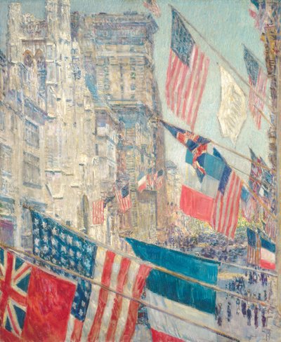 Den spojenců, květen 1917 (olej na plátně) od Childe Frederick Hassam