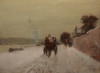 Podél Seiny, Zima od Childe Frederick Hassam