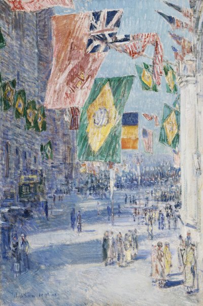 Avenue of the Allies: Brazílie, Belgie od Childe Frederick Hassam