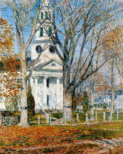 Kostel v Old Lyme od Childe Frederick Hassam