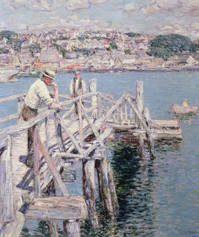 Dock Scene, Gloucester od Childe Frederick Hassam