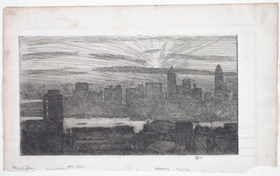 Manhattan od Childe Frederick Hassam
