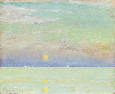 Východ měsíce při západu slunce, Cape Ann od Childe Frederick Hassam