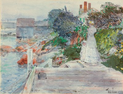 Ocean Front, Gloucester, Massachusetts, cca 1890-95 (akvarel na papíře) od Childe Frederick Hassam
