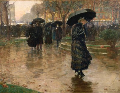 Rain Storm, Union Square od Childe Frederick Hassam