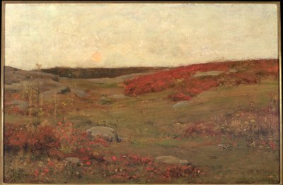 Východ slunce, podzim, cca 1885 (olej na plátně) od Childe Frederick Hassam