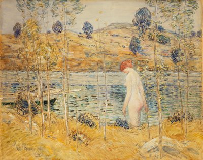Břeh řeky od Childe Frederick Hassam