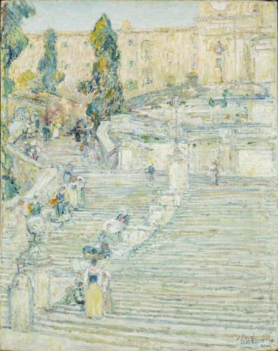 Španělské schody, Řím od Childe Frederick Hassam