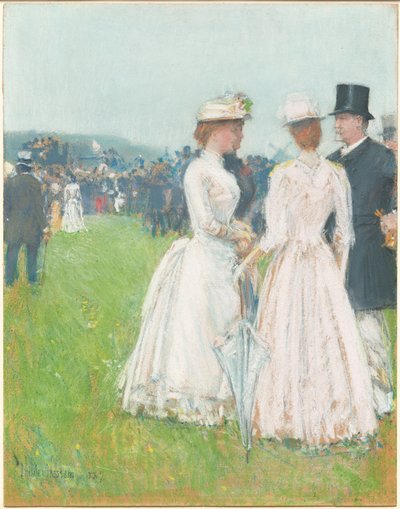 Na Grand Prix Paříže (Na Grand Prix Paříže) od Childe Hassam