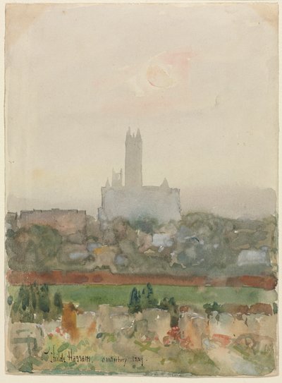 Canterbury Cathedral recto, 1889. od Childe Hassam