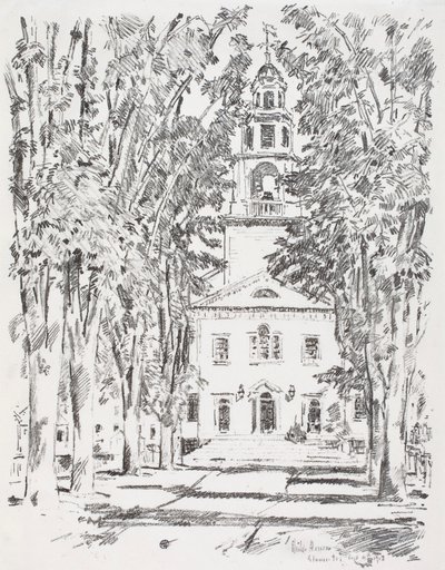 Koloniální kostel, Gloucester od Childe Hassam