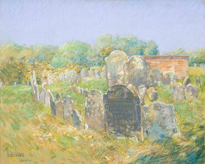 Koloniální hřbitov v Lexingtonu od Childe Hassam