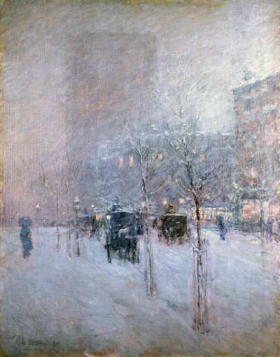 Pozdní odpoledne, New York, zima, 1900 od Childe Hassam
